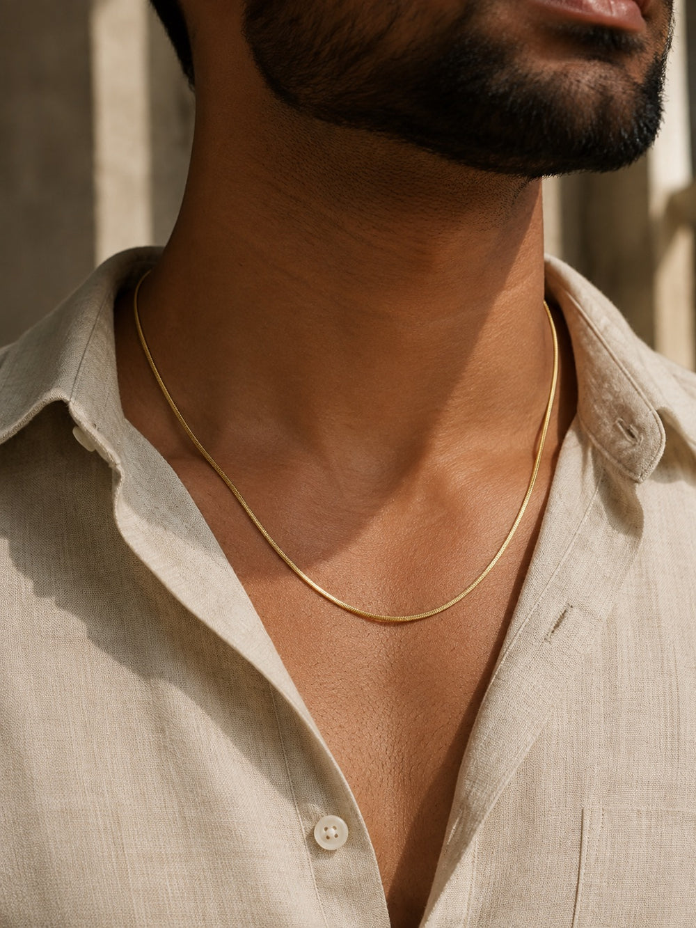 18K Gold-Plated Snake Chain Necklace