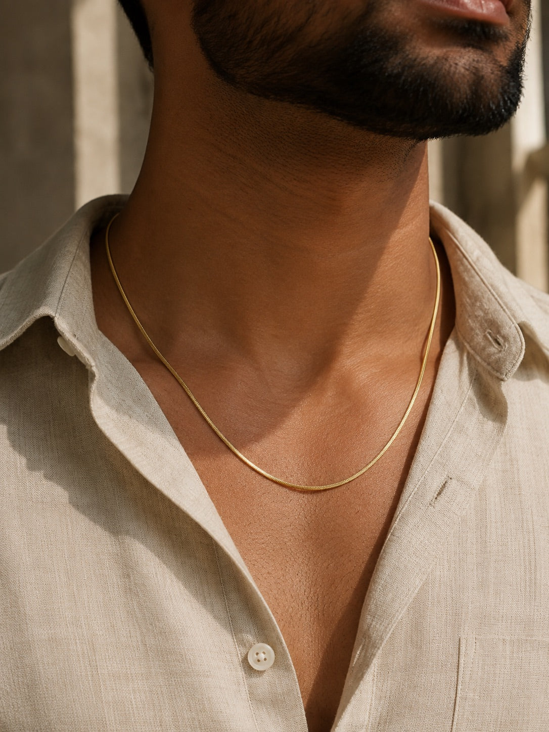 18K Gold-Plated Snake Chain Necklace